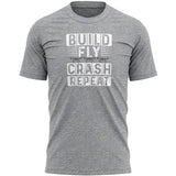 Funny Drone T Shirt For Men Build Fly Crash Repeat Cool Gifts Flying Drones Drone
