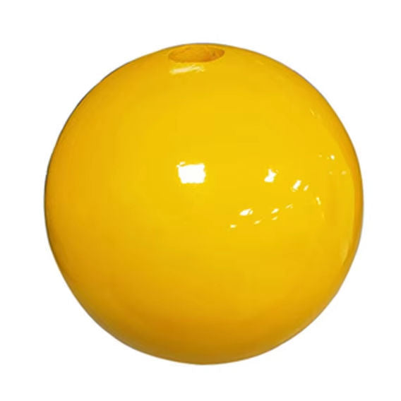 Yellow glossy spherical buoy