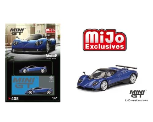 Mini GT 1:64 diecast Pagani Zonda F Blu Mijo exclusive blue car with box