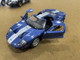 2006 Ford GT Diecast Model Toy Car 1:36 Scale Welly Burago Maisto Blue WHITE NEW Toy
