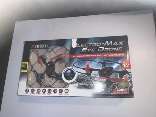 Electro-Max video eye drone kit box with red and black rotor design