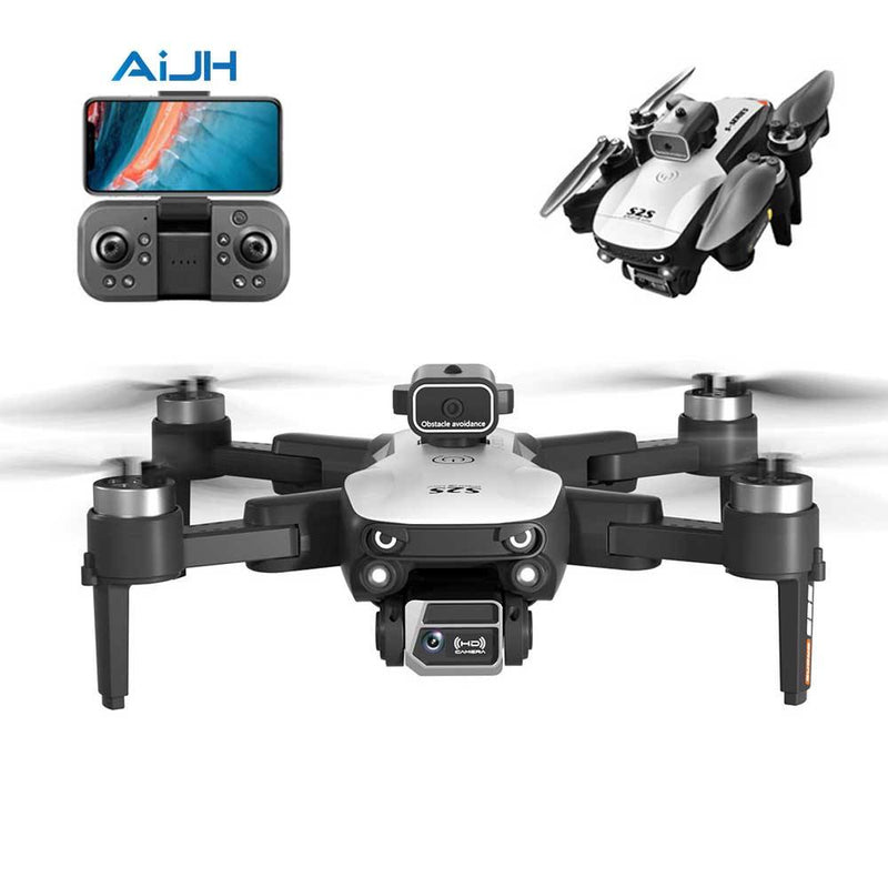 AiJH mini foldable quadcopter drone with front camera and obstacle sensors