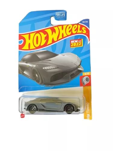 Hot Wheels grey die-cast car in blister package, New for 2022