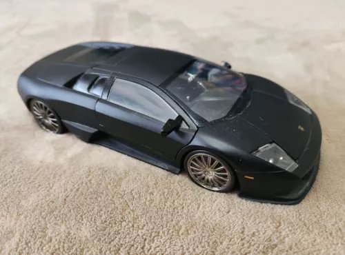 Black diecast Lamborghini Murcielago LP 640 model car