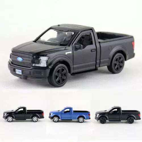 Ford F-150 1/36 scale diecast pickup toy truck, dark gray, front three-quarter view