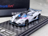 FA 1:64 White Agera RS1 Super Racing Sports Model Diecast Resin Car Parts