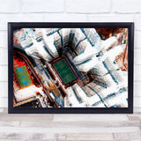 Drone Tower Colours Colourful Urban Cityscape Football Pitch Wall Art Print Drone