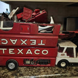 Red Texaco diecast fuel truck with front cab and side lettering