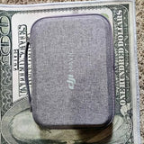 Gray padded drone case, rounded rectangle with zipper