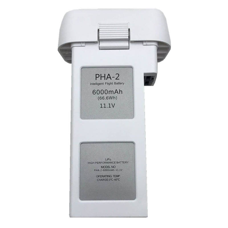 Quadcopter Li-Po battery, 6000mAh 11.1V; label and terminals shown