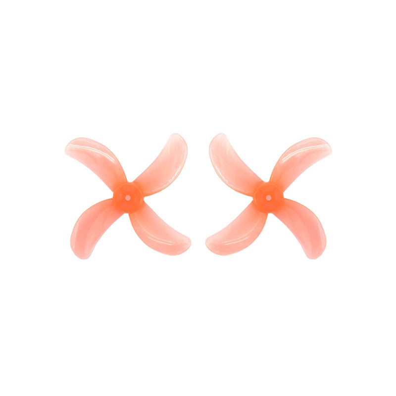 Mini 4-blade FPV propellers, peach-pink, pair of two