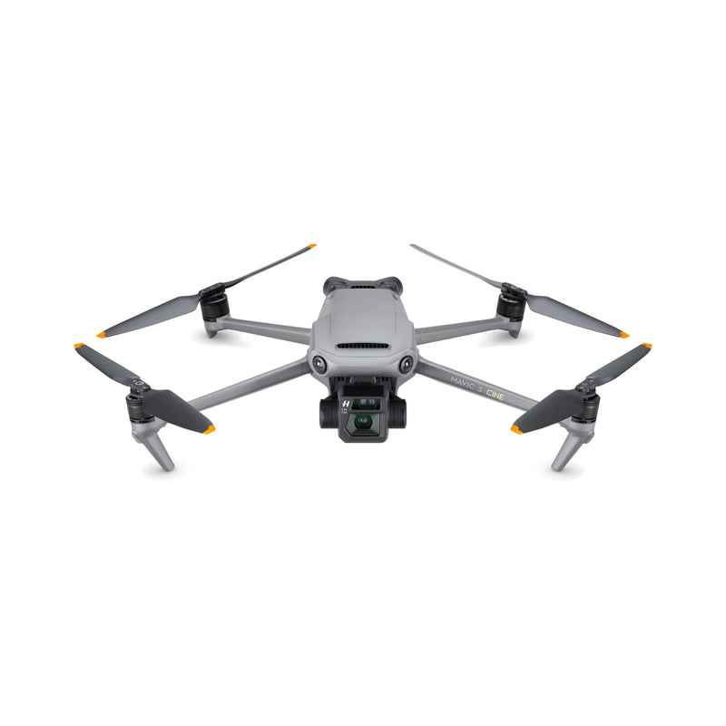 Quadcopter drone with front camera and four foldable propellers