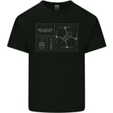 Drone Blueprint Mens Cotton T-Shirt Tee Top Drone