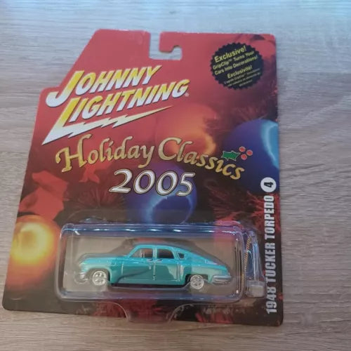 1/64 diecast car in Holiday Classics 2005 blister, teal-blue Tucker Tornado