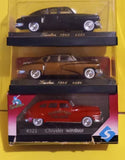 3 SOLIDO 1/43 Diecast Cars- 2 Diff  1948 Tuckers & a Chrysler Windstor Parts
