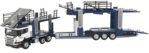 Oxford Diecast 76SCT007 Scania P Car Transporter Robinsons Autologistics Parts