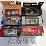 NASCAR diecast stock car replicas in four retail boxes, 1:64 scale