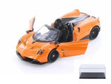 DIECAST CAR W/DISPLAY CASE PAGANI HUAYRA ROADSTER ORANGE SHOWCASTS 79354OR 1/24 Parts