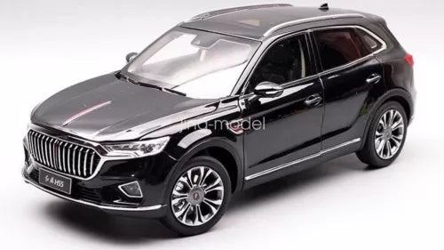 1/18 scale HongQi Red Flag HS5 black SUV diecast model car, front 3/4 view