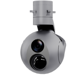 Cylindrical equipment pod with dual front lenses, gray