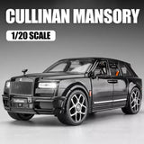 1:20 Rolls Royce Cullinan Mansory SUV Alloy Model Car Diecast Toy Sound Light Parts