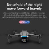 K3pro folding drone with blue LED lights and front camera