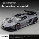 1:22 Koenigsegg Jesko Supercar Soport Racing Car Alloy Diecast Model Toy Vehicle Parts
