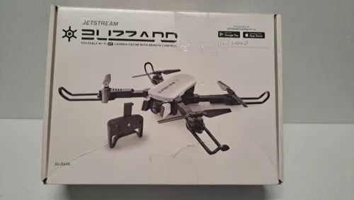 Foldable 4K WiFi camera drone with remote controller, in product packaging