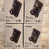 Canon PowerShot ELPH 360 HS digital camera box with front camera view and logo