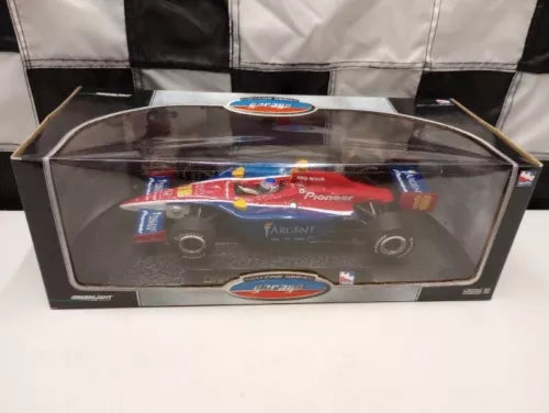 1:18 diecast IndyCar model in clear display box with red car