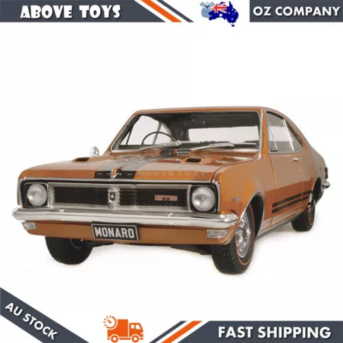 Bronze 1:18 diecast Holden HT Monaro GTS Daytona car, front three-quarter view