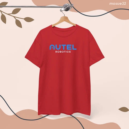 Red crewneck T-shirt with AUTEL ROBOTICS logo on front