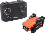 Orange foldable Wi‑Fi drone with radio controller
