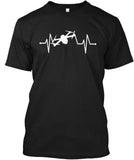 Drone Pilot Heartbeat T-Shirt Made in the USA Size S to 5XL Drone