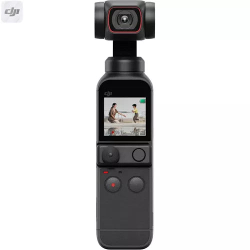 Handheld 3-axis gimbal camera drone with touchscreen display, black