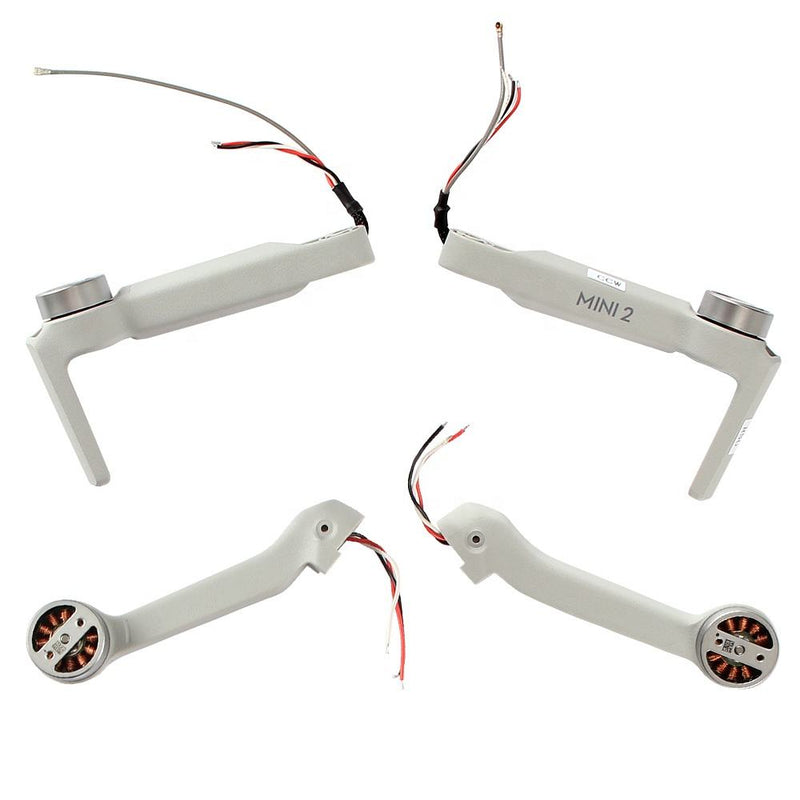 White drone replacement arms with motors and wiring for Mini 2
