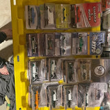 Diecast ship models in clear plastic blister packs