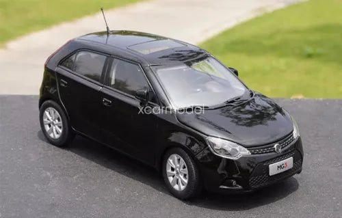 1/20 scale black diecast MG3 car model, front three-quarter view