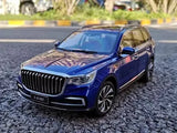 1:18 Century Dragon OEM Hongqi HS7 Off-road SUV Diecast Model Blue Color Parts
