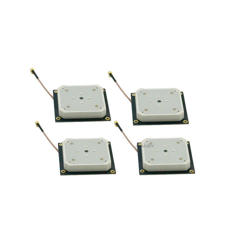 GNSS antenna modules with SMA cables, square white receiver pads