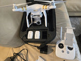 DJI Phantom 3 Pro 4K Bundle - 2 Batt + Remote + Case + Extras - NEEDS WORK {ESC} Drone