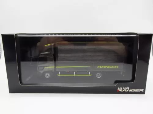 1/43 Hino Ranger diecast truck model in black display box, front view