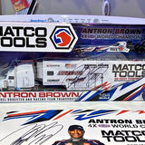 Antron Brown 1:64 scale diecast drag car and Matco semi truck both signed ___Martinsville IN