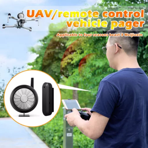 Wireless speaker megaphone pager device with black horn and control remote