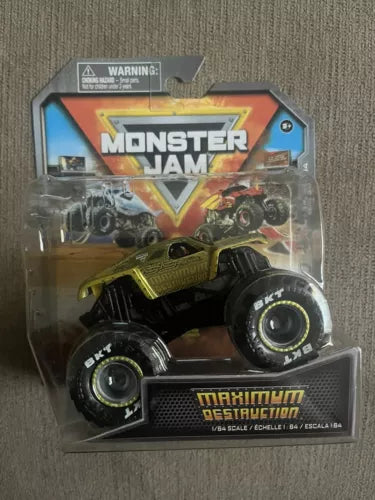 1:64 scale diecast monster truck with green and black graphics, Monster Jam Max D