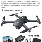 GPS quadcopter drone with 4 propellers and 4K camera, dark gray body
