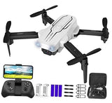 Drone with Camera for Adults Youth - 1080P HD FPV Camera Drones Mini BlackWhite Drone