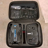 Drone aircraft carry case with folded drone and controller inside