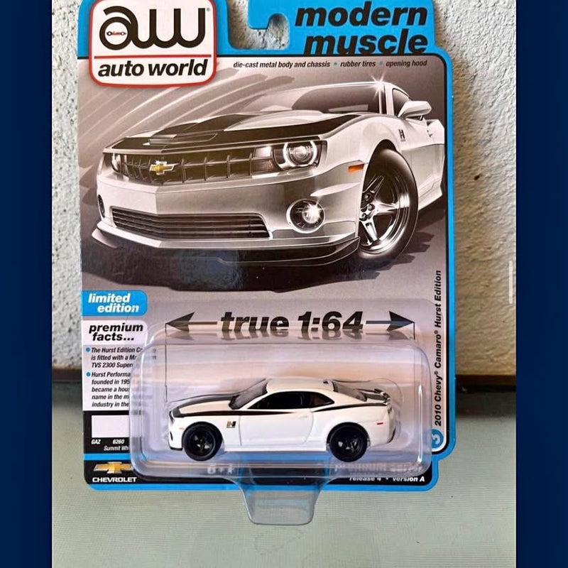 1:64 die-cast 2010 Chevy Camaro Hurst Edition model car, white