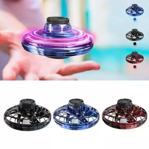 Flying Boomerang Spinner Magic Mini UFO Drone Flyorb Toys LED RGB Light Kids Drone